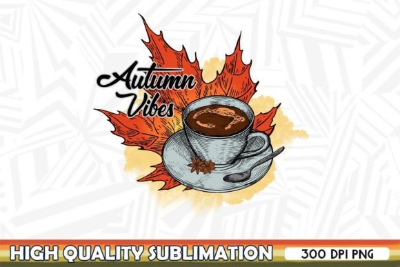 Autumn Vibes Coffee Cup Sublimation