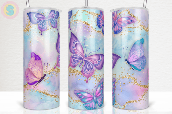 Butterfly 20Oz Tumbler Wrap Sublimation