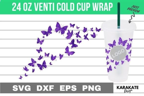 Butterfly Wave Venti Cup Wrap