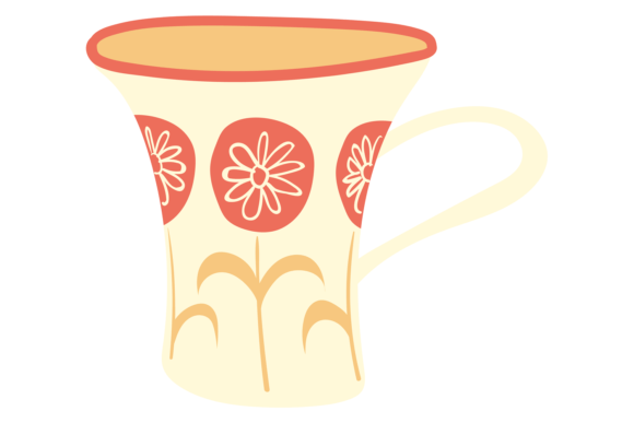 Ceramic Mug. Hand Drawn Cute Cup Icon