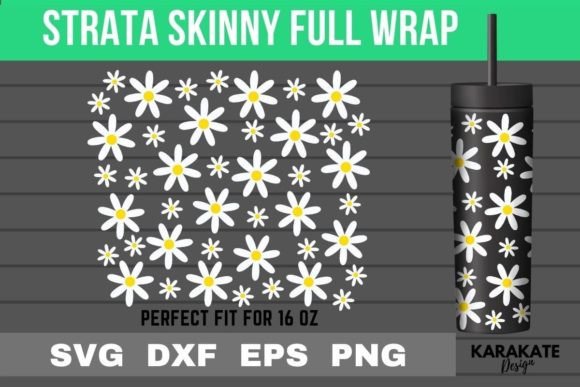 Cool Daisy, 16oz Strata Skinny Wrap SVG