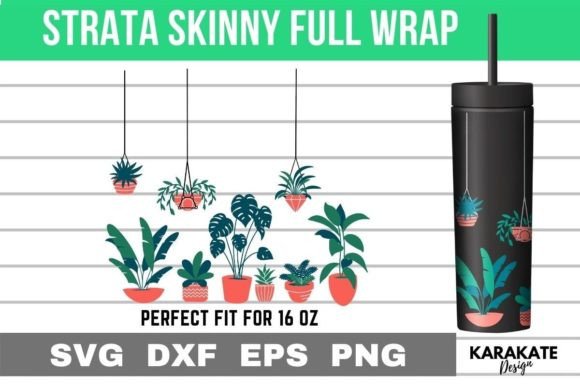 Crazy Plant 16 Oz Strata Skinny Wrap SVG