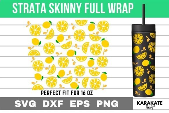 Fresh Lemon 16 Oz Strata Skinny Wrap SVG