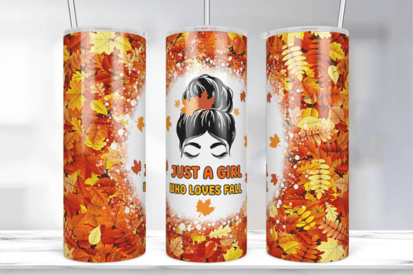 Just a Girl Who Loves Fall Tumbler Wrap