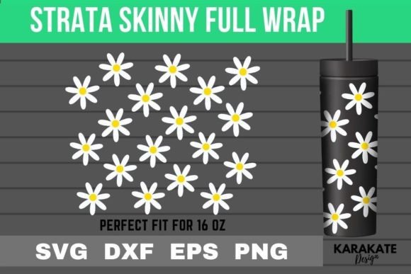 Mini Daisy, 16oz Strata Skinny Wrap SVG