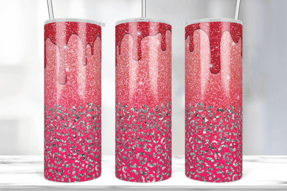 Red Glitter Tumbler Wrap