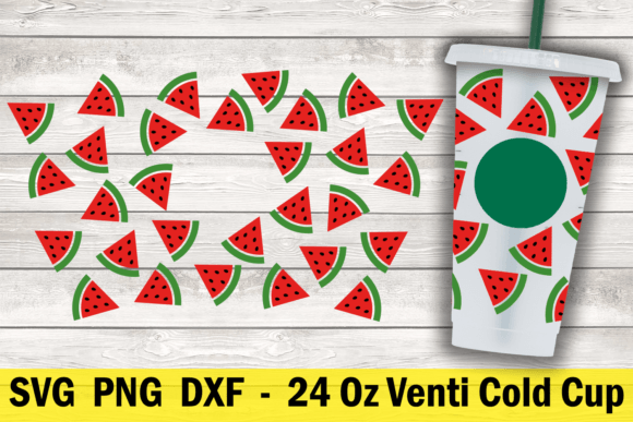 Watermelon Slice 24 Oz Cold Cup Wrap