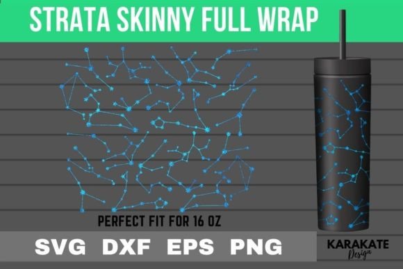 Zodiac Sky, 16 Oz Strata Skinny Wrap SVG